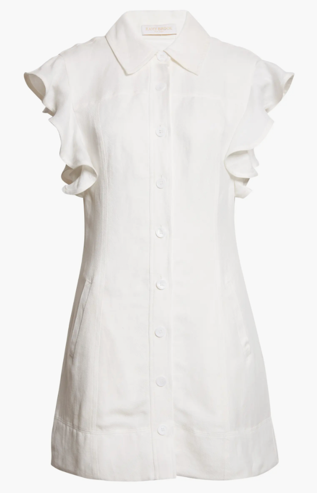 Nikki Dress in White Linen - Lukka Boutique