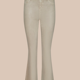 Kendra High Rise Crop Flare Jean in Antique Birch Coated