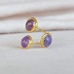 Triple Ring Stone in Amethyst - Lukka Boutique