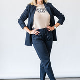 Rizetta Long Blazer in Copenhagen Night