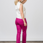 Tati High Rise Crop Micro Boot in Fuchsia - Lukka Boutique