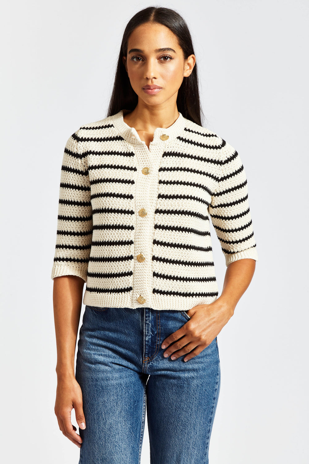 Aniyah Cardigan in Ivory