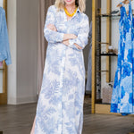 Boyfriend Maxi Dress in Sky Palm - Lukka Boutique