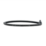Industrial Finish Ribbed Metro Pave Hinge Bracelet - Lukka Boutique