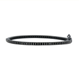 Industrial Finish Ribbed Metro Pave Hinge Bracelet - Lukka Boutique