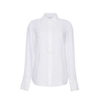 Ideal Shirt in Lace Inserts White - Lukka Boutique