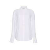 Ideal Shirt in Lace Inserts White - Lukka Boutique