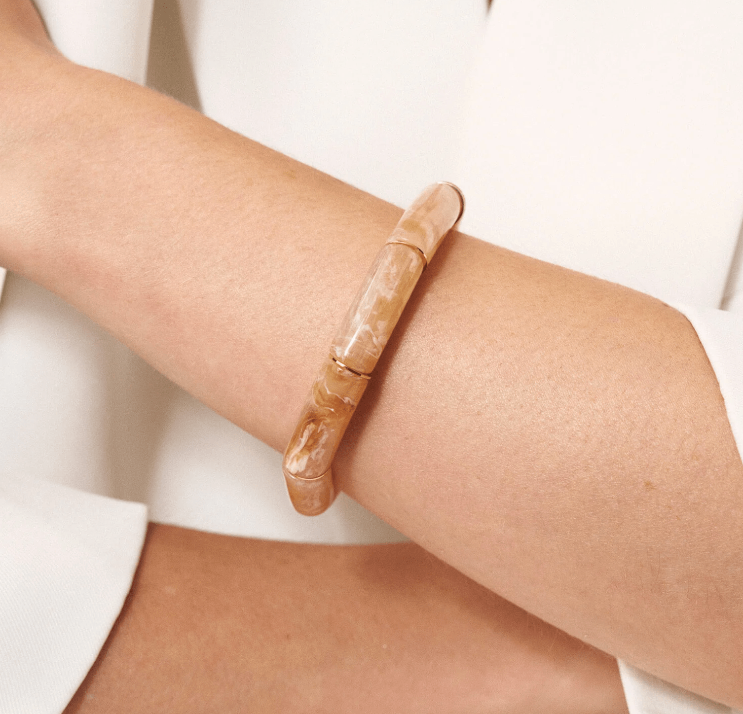 Flex Bracelet in Honey Marble - Lukka Boutique