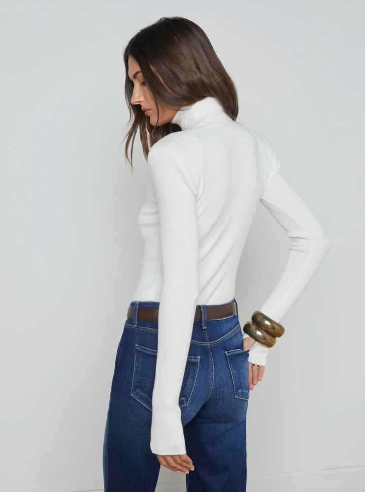 
                  
                    Reeves Button Detail Turtleneck in Ivory
                  
                