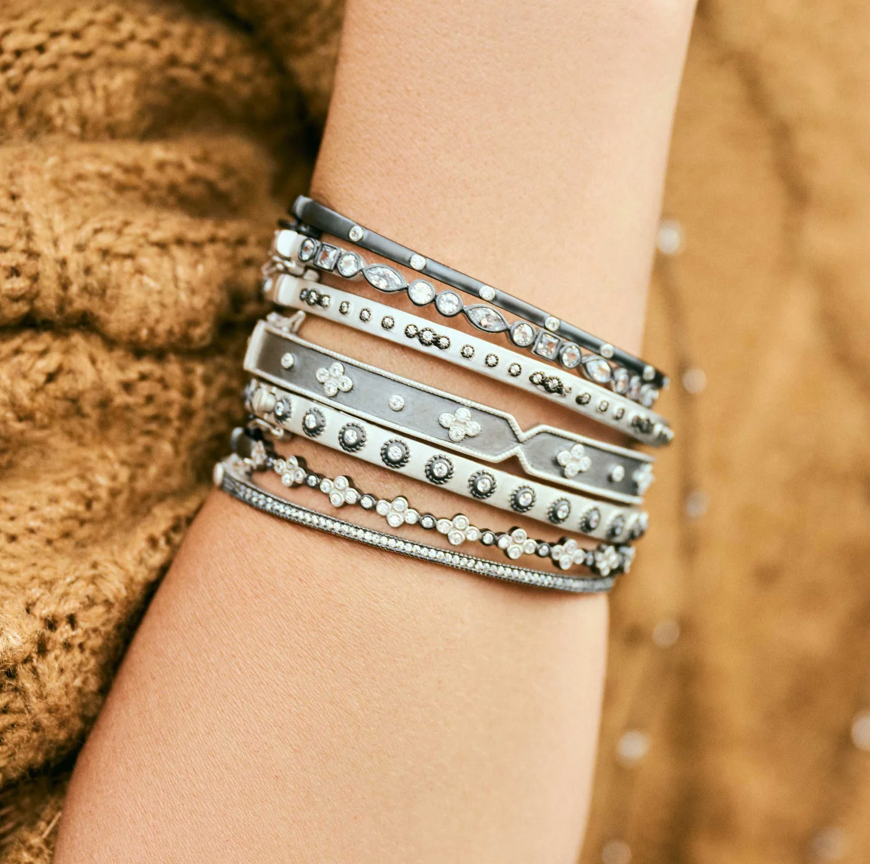 Clover Station Hinge Bangle - Lukka Boutique