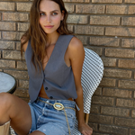Past Midnight Two-Tone Chain Belt - Lukka Boutique