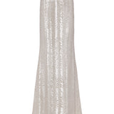 Sequin Zeta Long Skirt in Silver Sequin Swirl - Lukka Boutique