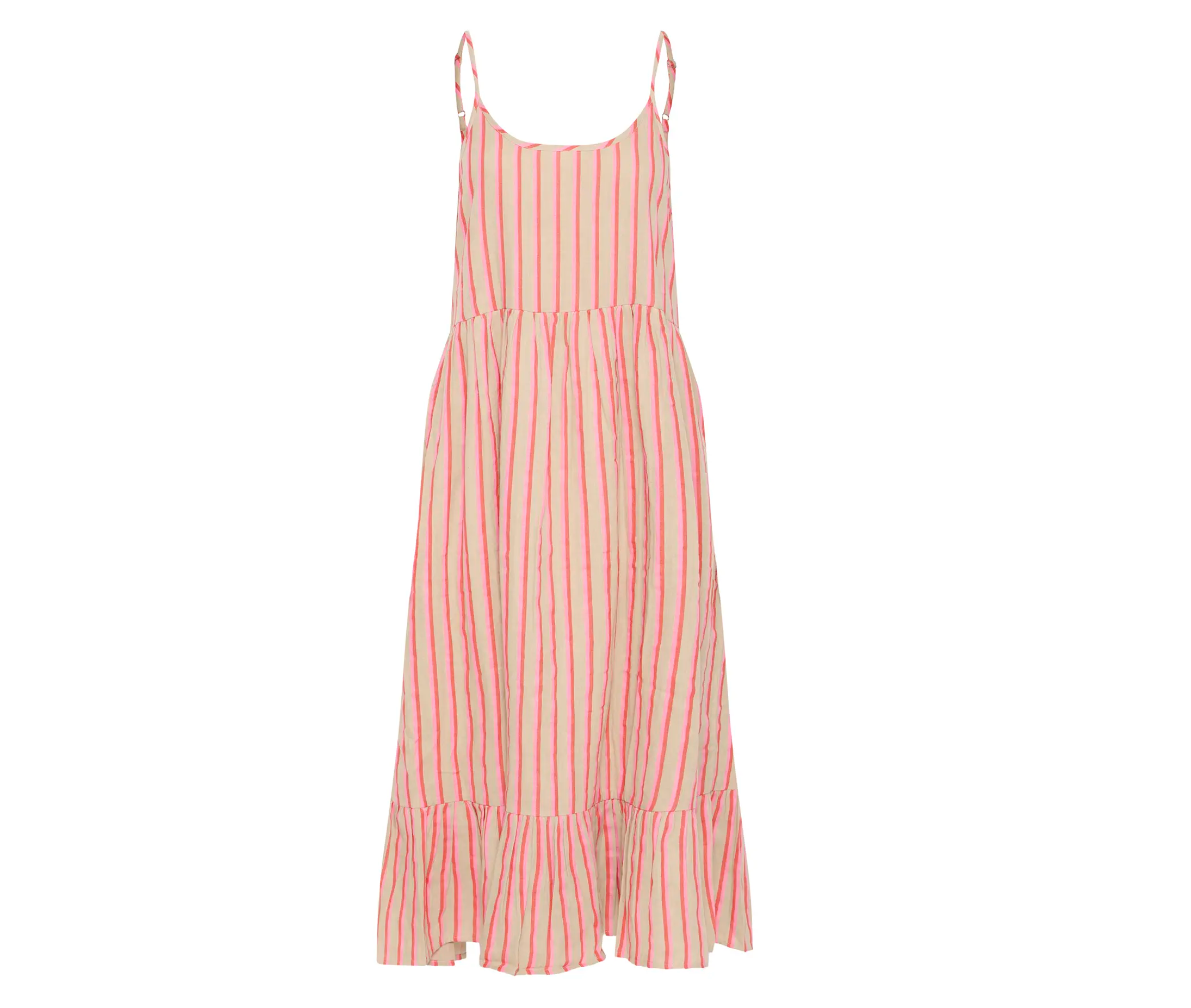 Midi Dress in Azalea Stripe - Lukka Boutique