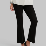 Ella Ankle Crop Flare Pant in Black - Lukka Boutique