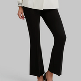 Ella Ankle Crop Flare Pant in Black - Lukka Boutique
