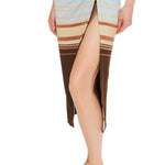 Xana Skirt in Beach Brown Stripe - Lukka Boutique
