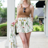 Bennie Shorts in Flora Trail Ivory