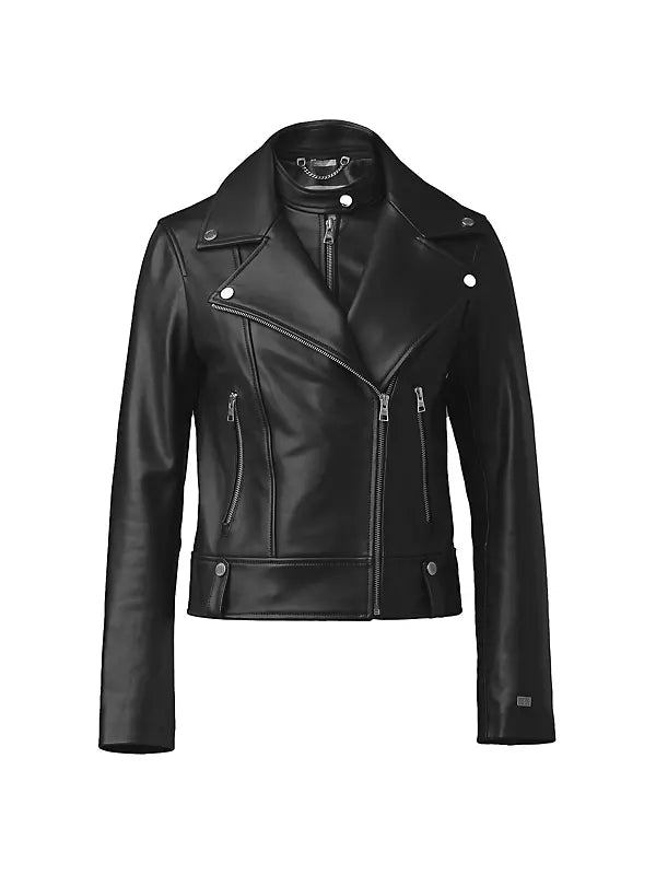 
                  
                    Ryder Leather Jacket in Black
                  
                