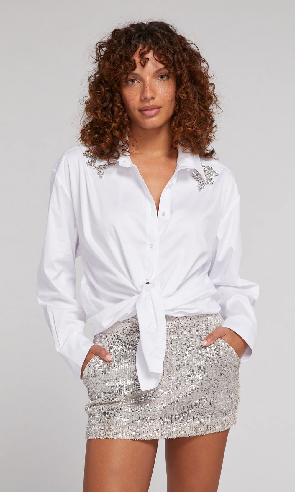 Mitchie Crystal Poplin Shirt