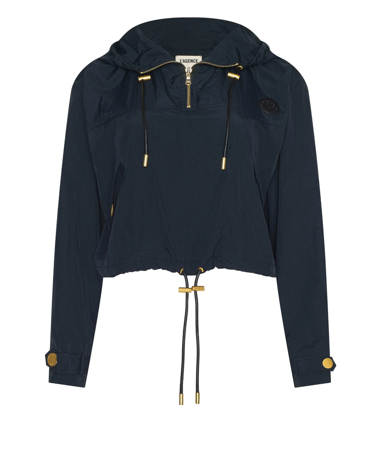 Bronwyn Cropped Windbreaker in Black - Lukka Boutique