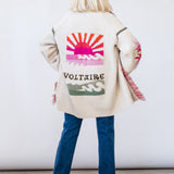 Alpa Long Coat Sunset in Cream