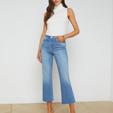 Kendra High Rise Crop Flare in Alamo - Lukka Boutique