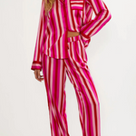 Livy & Connie PJ Set in Pink & Red Stripe - Lukka Boutique