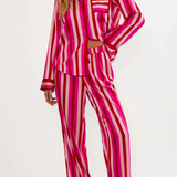 Livy & Connie PJ Set in Pink & Red Stripe - Lukka Boutique