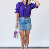 Claudette Top in Purple - Lukka Boutique
