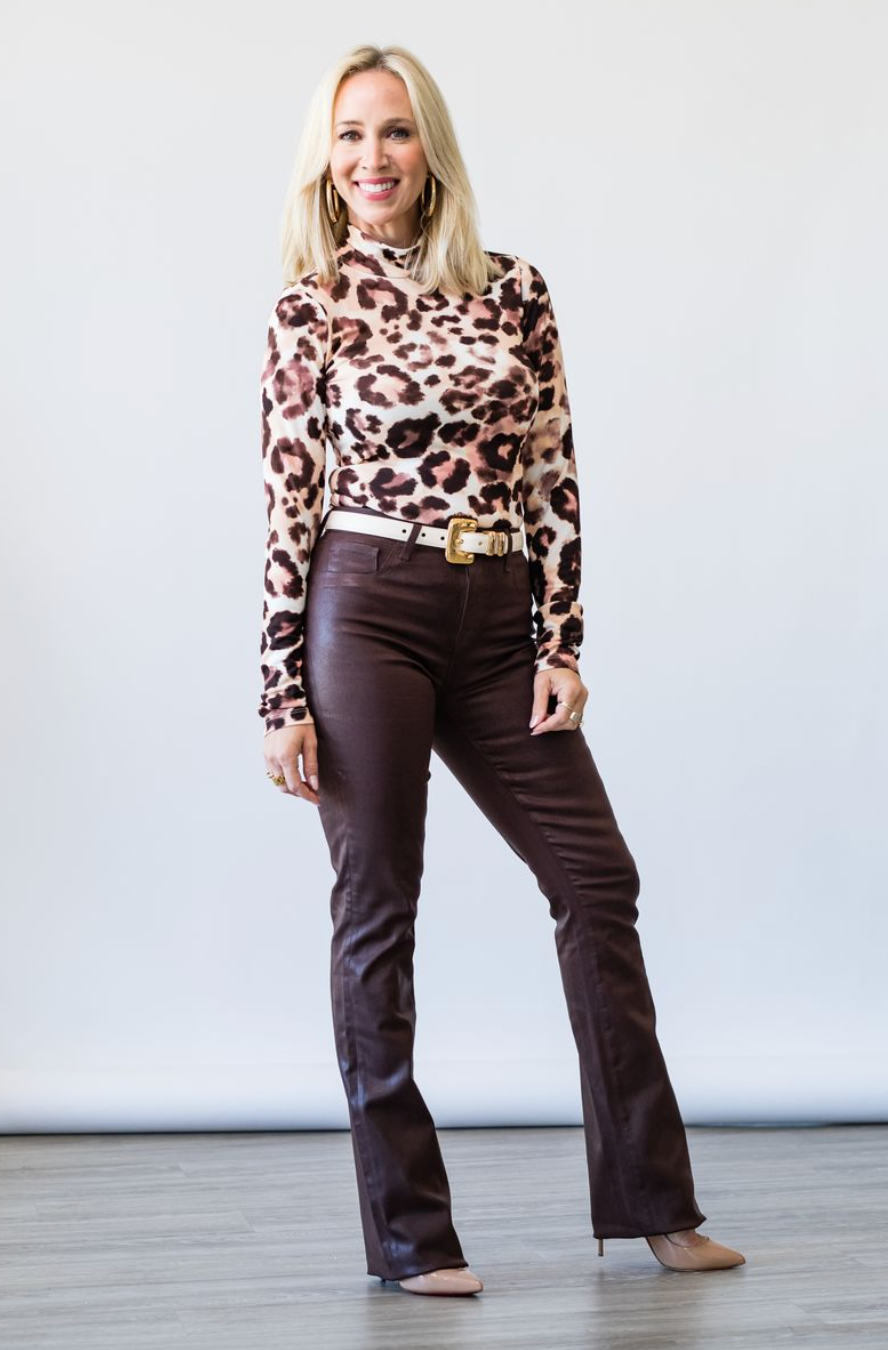 Selma High Rise Sleek Baby Boot Pant in Chocolate Coated - Lukka Boutique