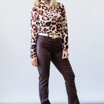 Selma High Rise Sleek Baby Boot Pant in Chocolate Coated - Lukka Boutique