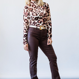 Selma High Rise Sleek Baby Boot Pant in Chocolate Coated - Lukka Boutique