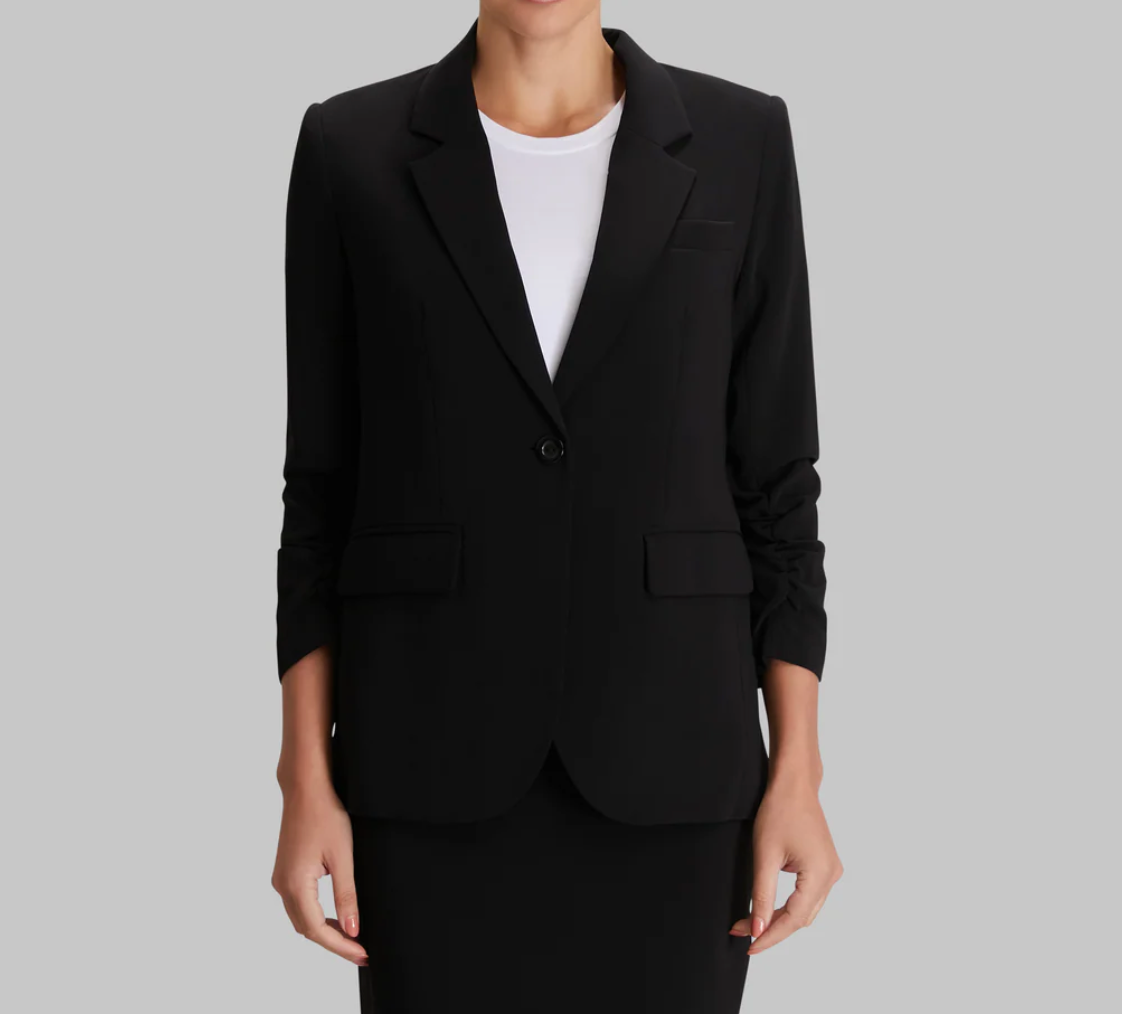 Jaime One Button Blazer in Black - Lukka Boutique