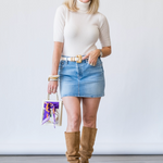 The Vagabond Mini Skirt in Magic School Bus - Lukka Boutique