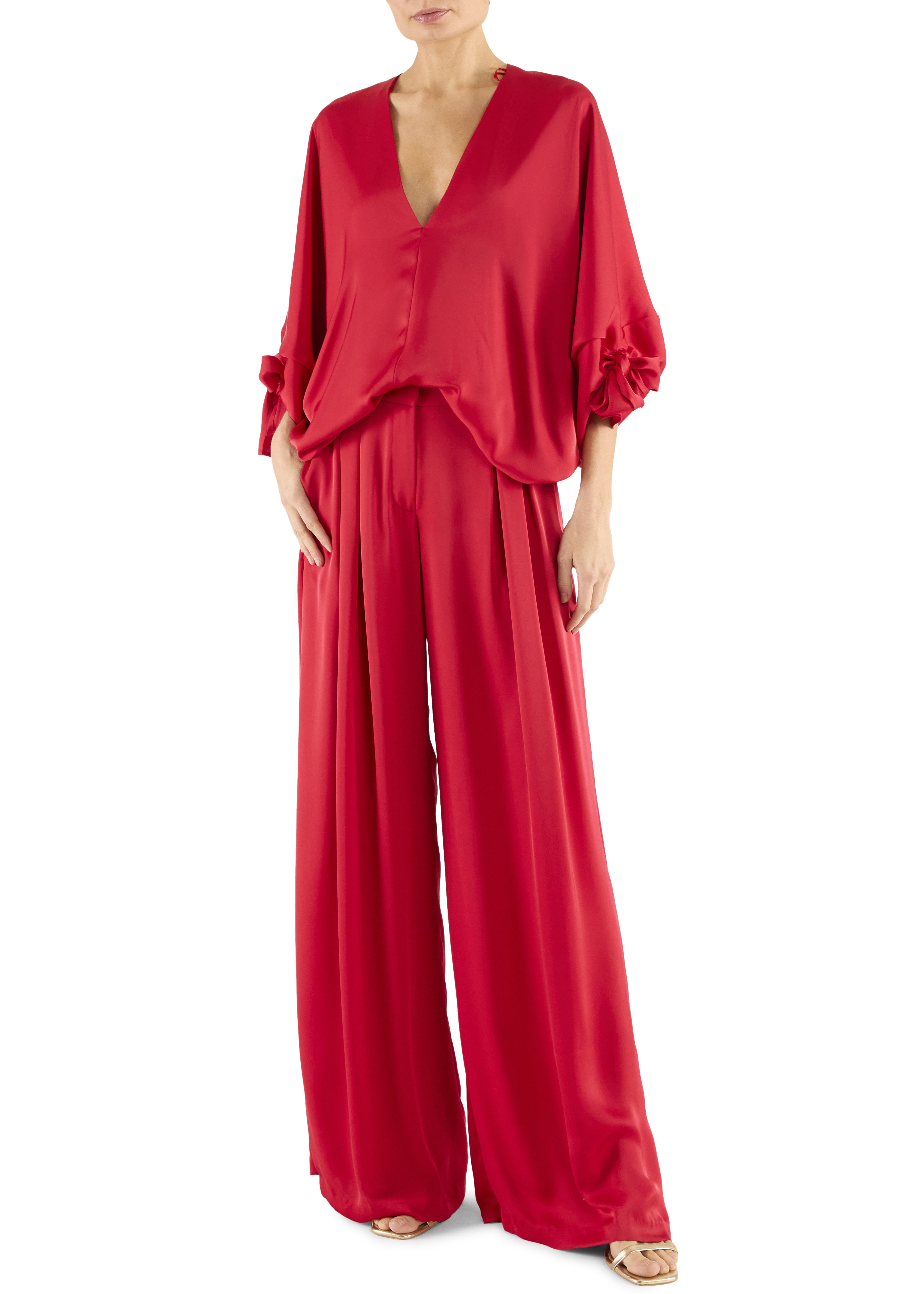 Oscar Pant in Scarlet Red - Lukka Boutique