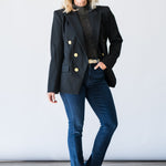 Kyomi Double Breasted Blazer in Black - Lukka Boutique