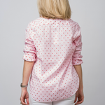 Eileen Relaxed Button-Up Shirt in Pink Hearts - Lukka Boutique