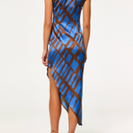Lydia Dress in Blue Matrix - Lukka Boutique
