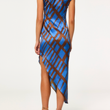 Lydia Dress in Blue Matrix - Lukka Boutique