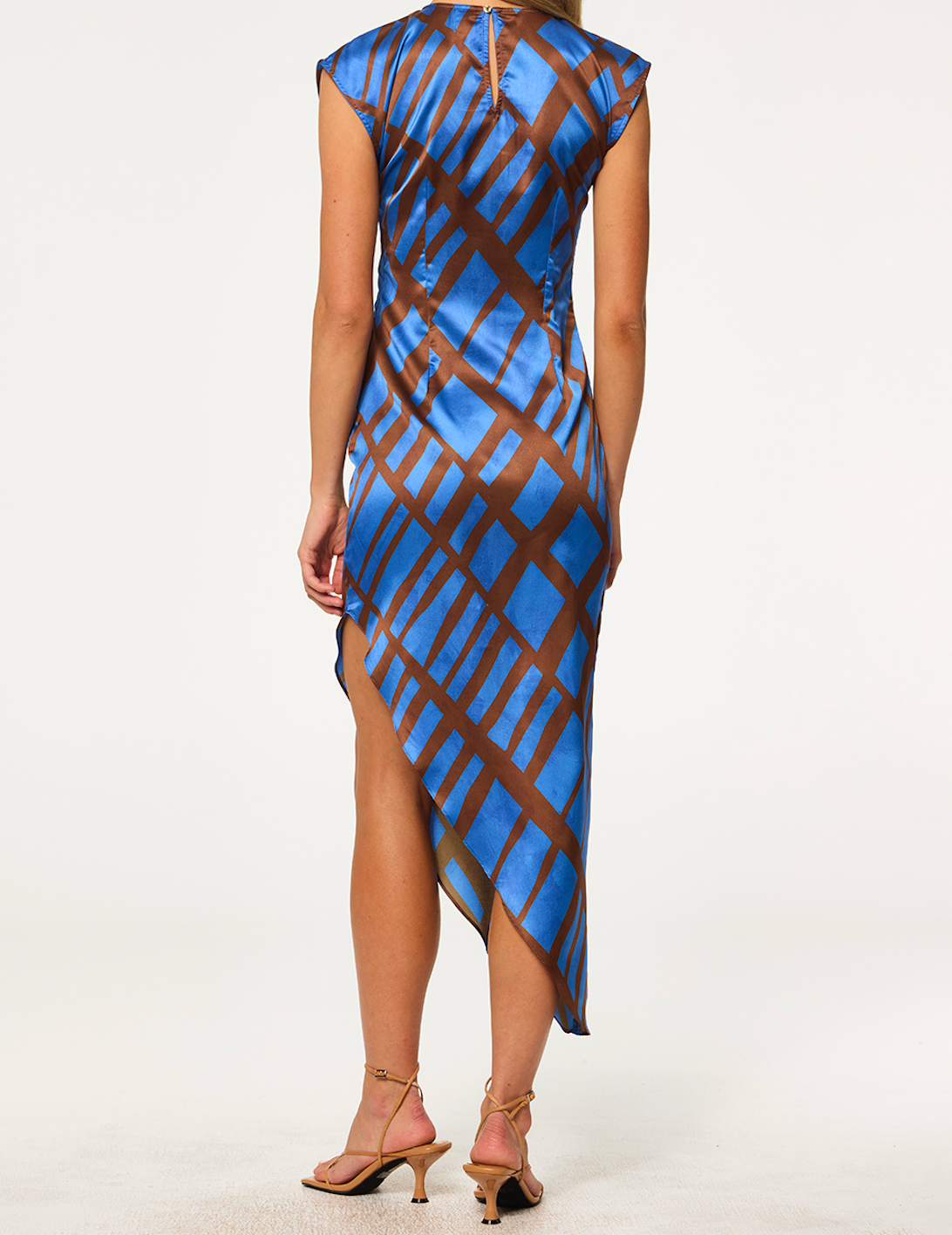 Lydia Dress in Blue Matrix - Lukka Boutique