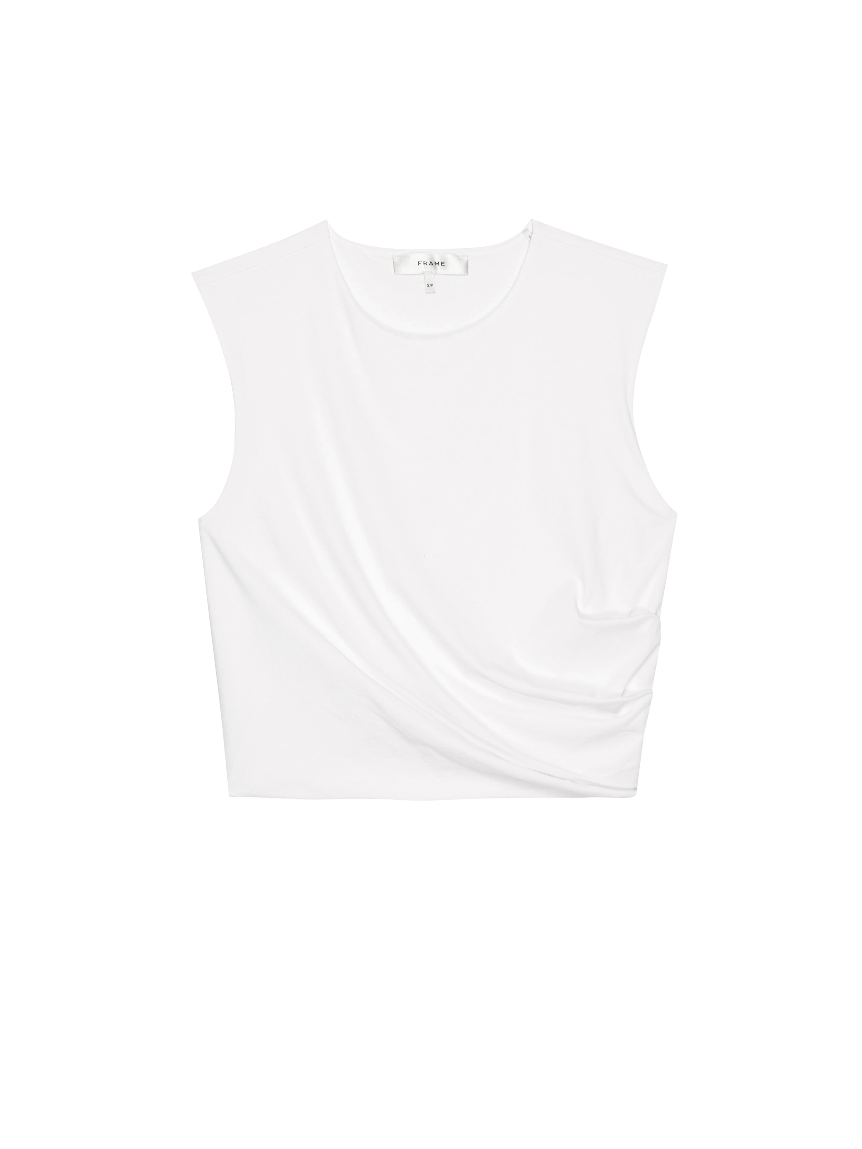 The Twist Tank in White - Lukka Boutique