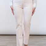 Mara Straight Mid Rise Ankle Jean in Ballet - Lukka Boutique