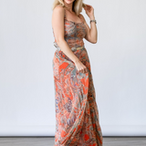 Rasha Shirred Tank in Paisley