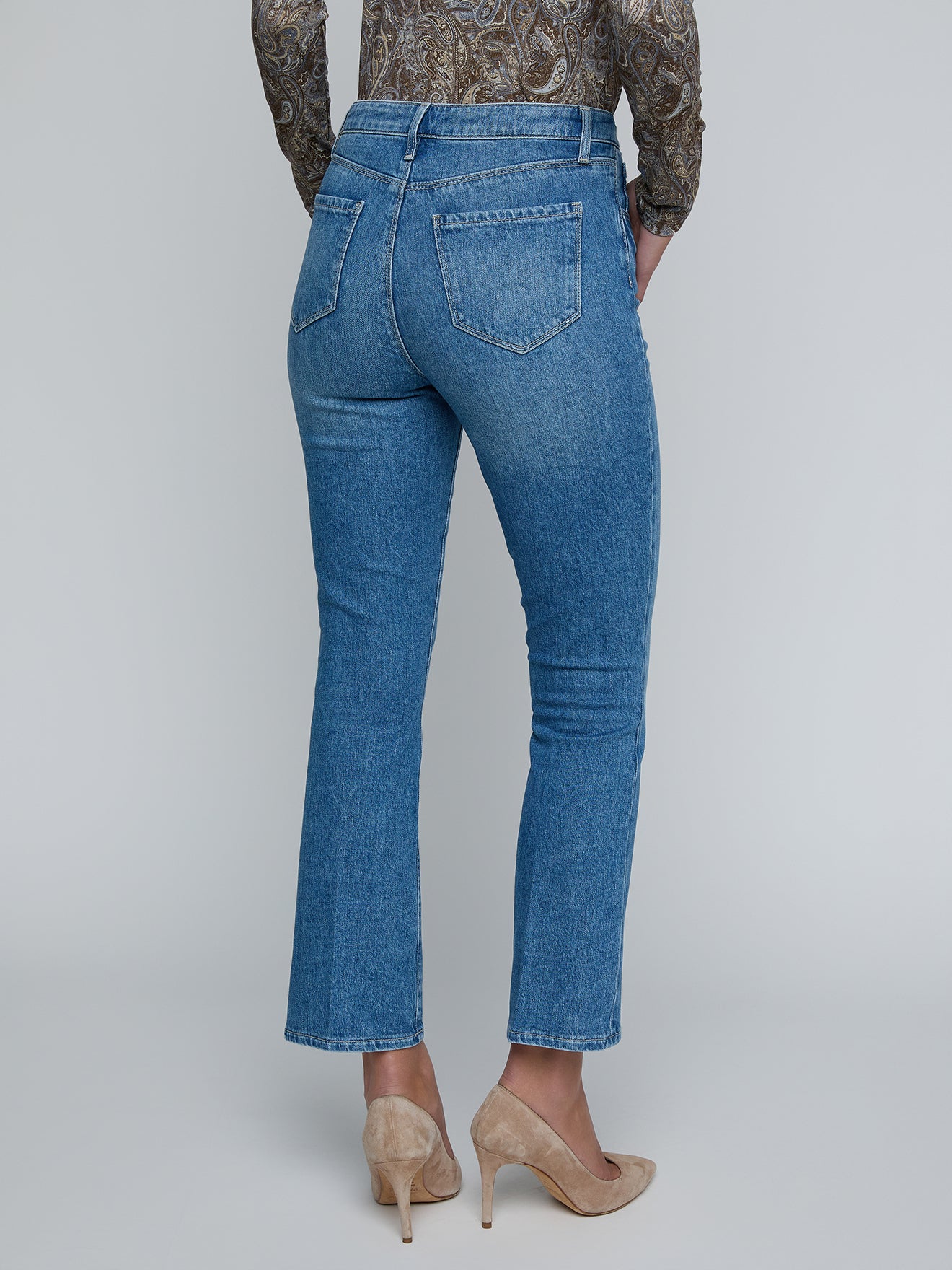 Mira Crop Micro Bootcut Jean in Kona - Lukka Boutique