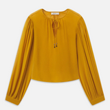 The Silk Amulet Blouse in Dijon