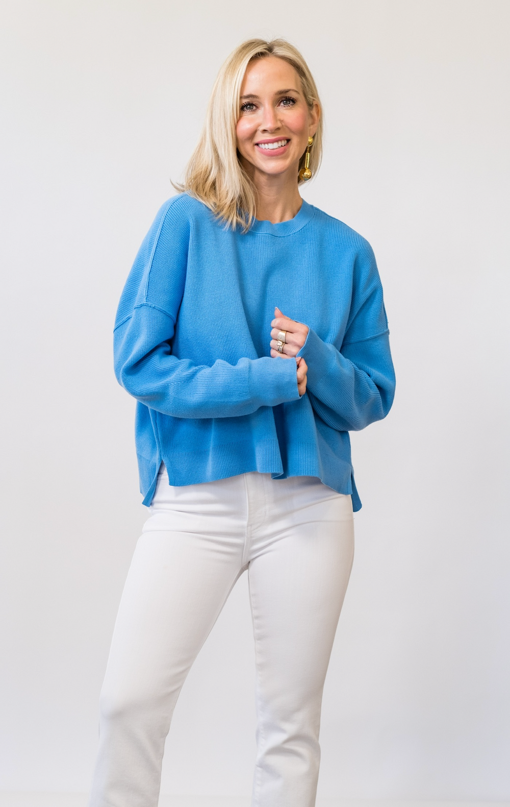 Echo Sweater in Capri Blue