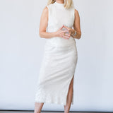 Cellina Top in Winter White Sequin - Lukka Boutique