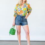 Trixie Top in Retro Garden