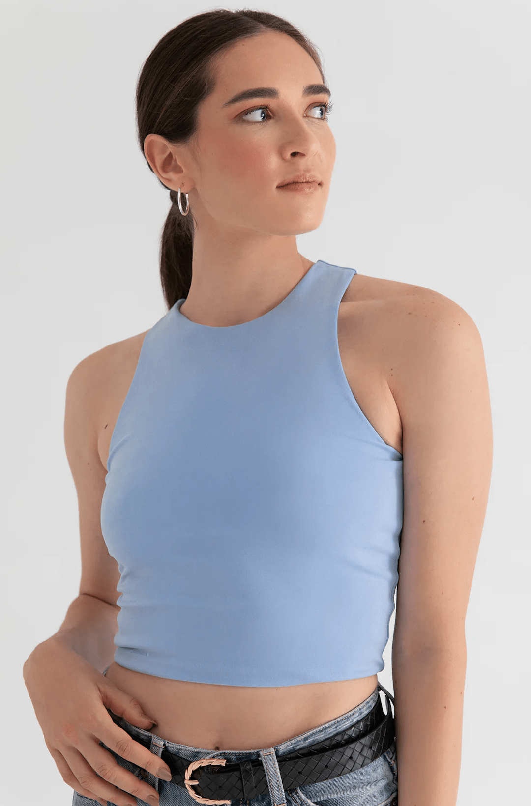 The Sculpt Racerback Crop Tank - Lukka Boutique