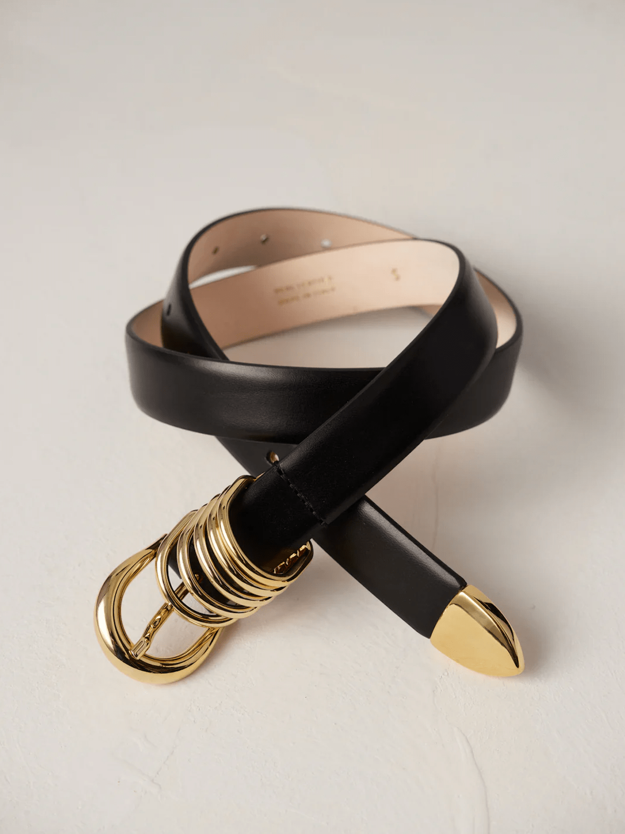 Hollyhock Gold Belt in Black - Lukka Boutique